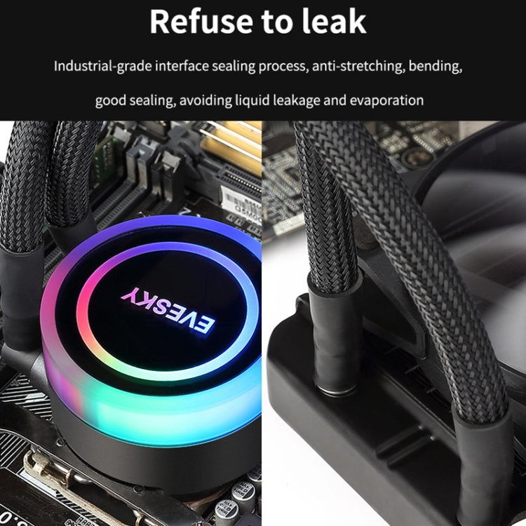 EVESKY Water Cooler Cpu Fan RGB Fan Liquid Heatsink Integrated Radiator, 120mm Colorful, 120mm RGB, 240mm, 360mm
