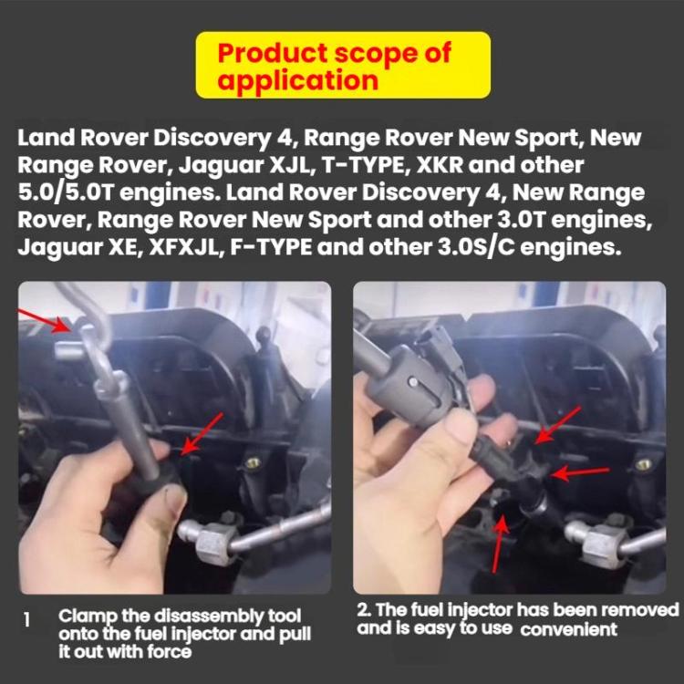 Pour l'outil spécial de dépose d'injecteur de moteur Land Rover, Pour moteur Land Rover