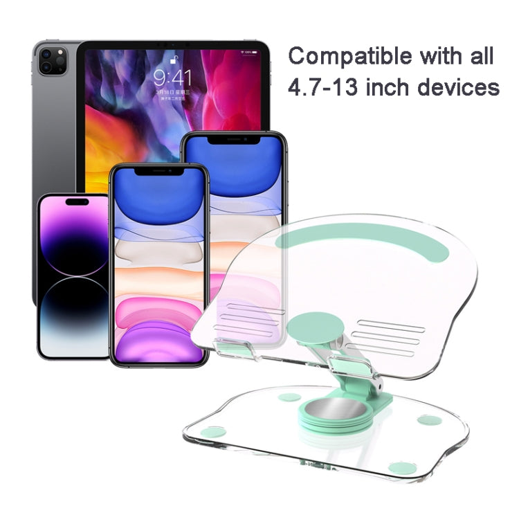 KF-Z11 Acrylic Tablet PC Mobile Phone Bracket Desktop Rotating Foldable Lazy Non-slip Phone Support Frame, KF-Z11 (Black), KF-Z11 (White), KF-Z11 (Pink), KF-Z11 (Green)