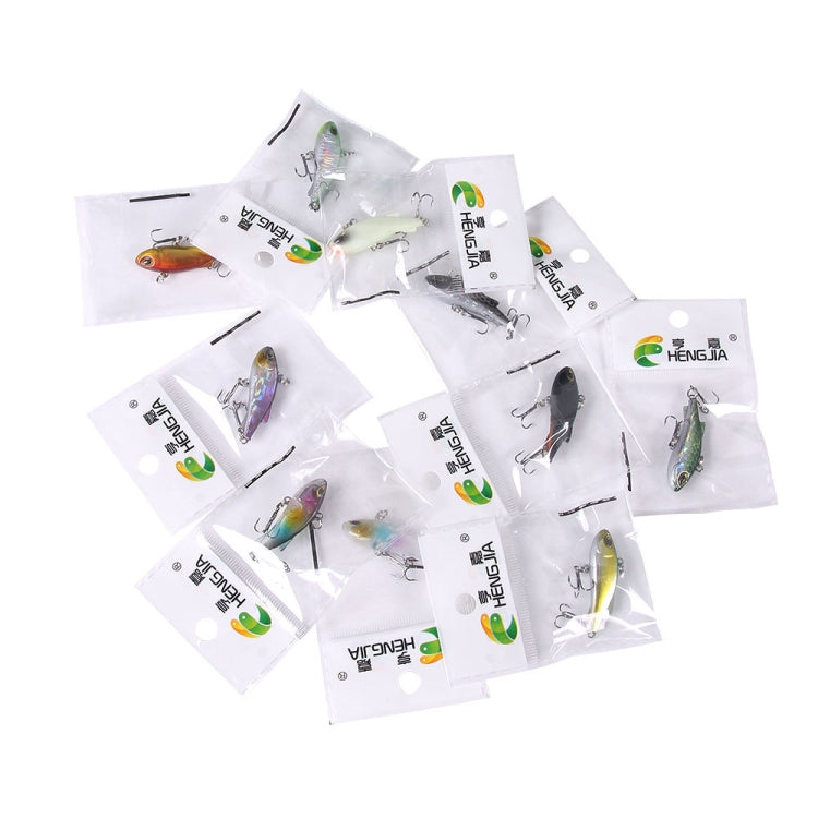 HENGJIA 4cm 4g Leurre de pêche VIB coulant avec trémolo pour perche, micro-leurre imitatif ver.