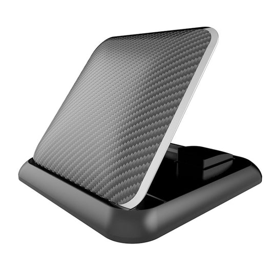 Support de téléphone portable de voiture en silicone, motif fibre de carbone, pour tableau de bord
