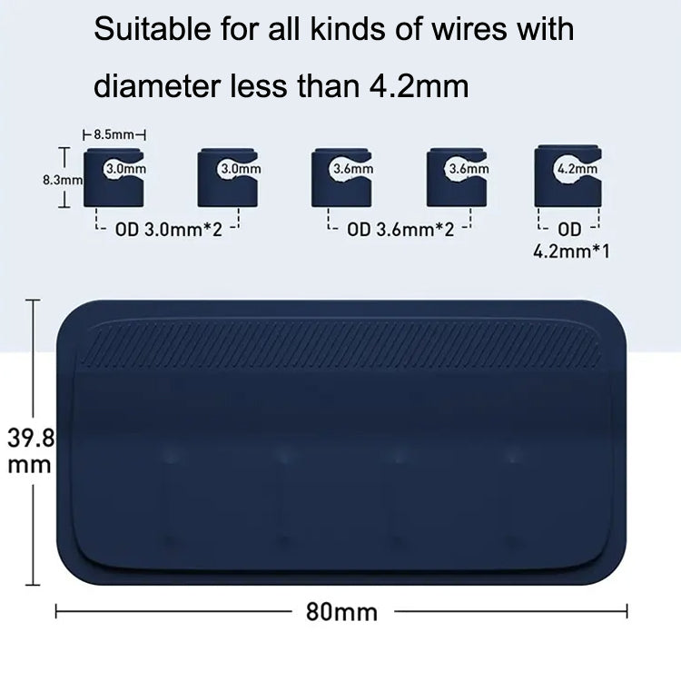 Punch Free Self-Adhesive Desktop Magnetic Data Cable Storage Fixer