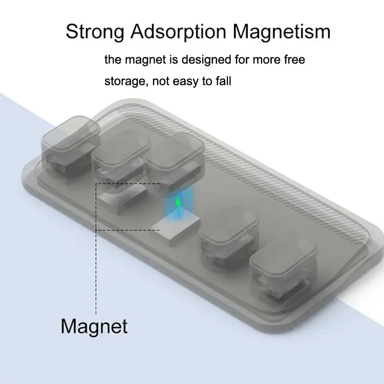 Punch Free Self-Adhesive Desktop Magnetic Data Cable Storage Fixer
