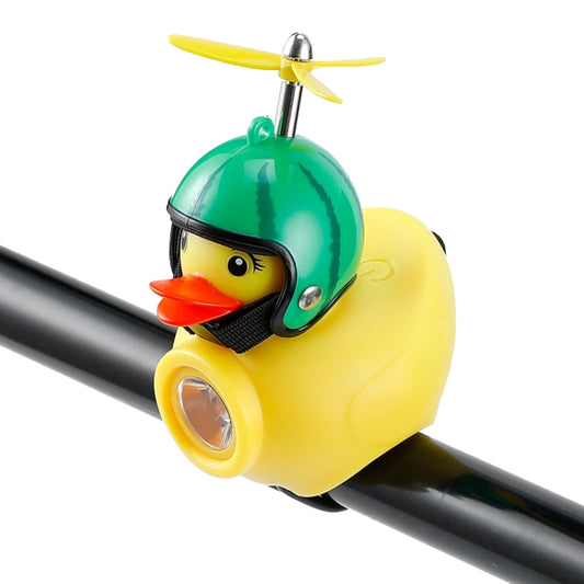Yellow Duck Bike Bell Handlebar Headlight Car Ornaments Cycling Accessories Helmets Decor