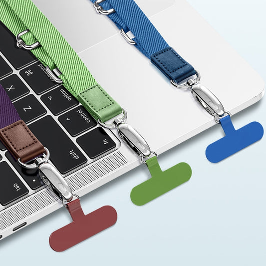 Mobile Phone Messenger Lanyard Adjustable Wide Hanging Neck Sling, Matcha Green, Gem Blue, Dark Purple, Orange, Silver, Classic Black