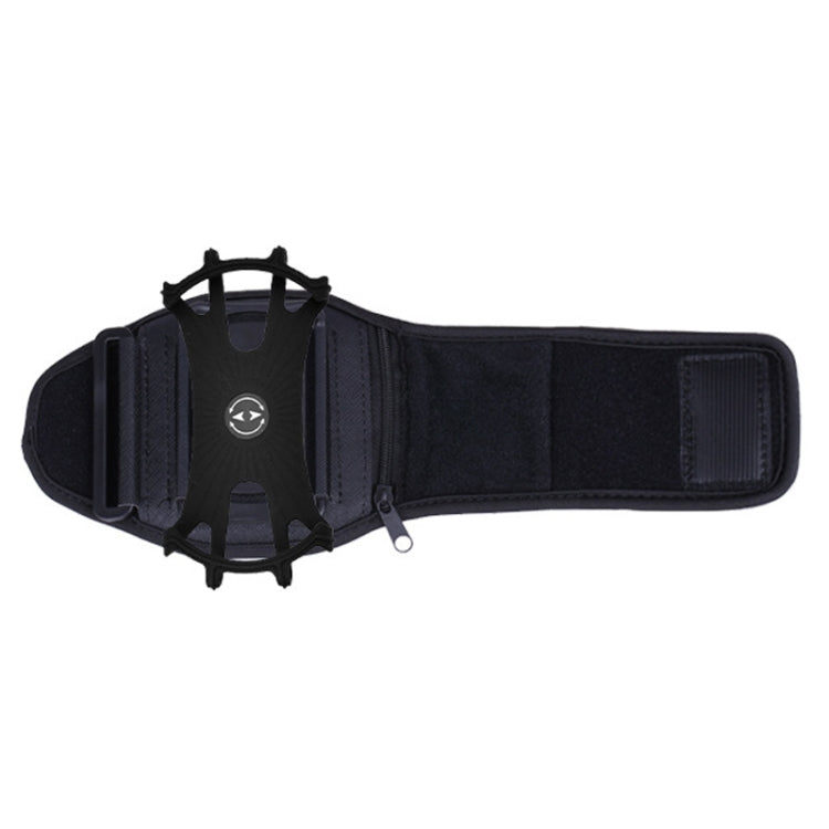 For 4.5-7 inch Phone Zipper Pocket Removable Rotating Arm Belt Bag Running Riding Phone Case