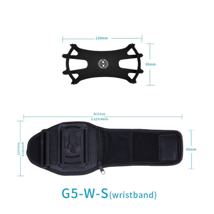 For 4.5-7 inch Phone Zipper Pocket Removable Rotating Arm Belt Bag Running Riding Phone Case