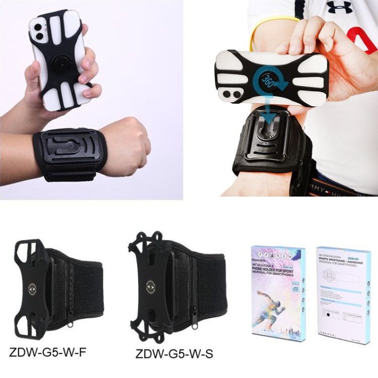 For 4.5-7 inch Phone Zipper Pocket Removable Rotating Arm Belt Bag Running Riding Phone Case