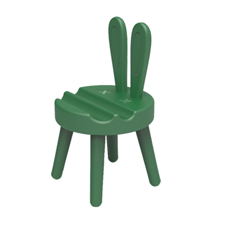 Cartoon Chair Shape Desktop Mobile Phone Holder Cute Mini Universal Phone Rack, Rabbit(Pink), Rabbit(Green)