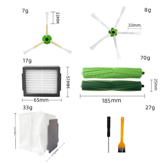 For iRobot I7/J7/E5/E6/I3 Robot Vacuum Replacement Accessories, 22pcs/set