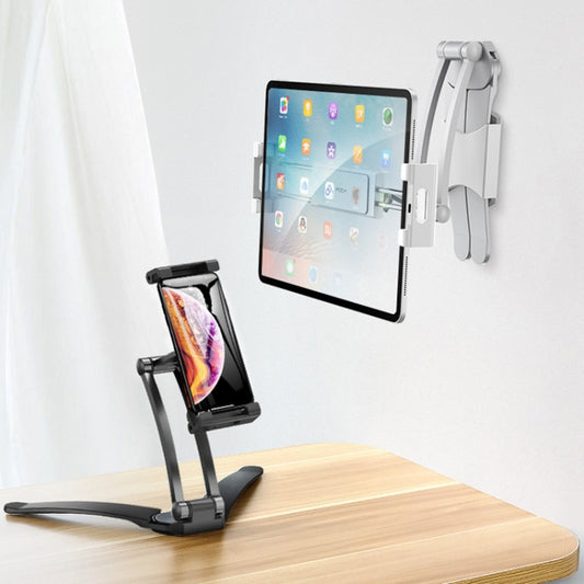 2 In 1 Aluminum Alloy Tablet PC Holder Wall Mount Mobile Phone Holder