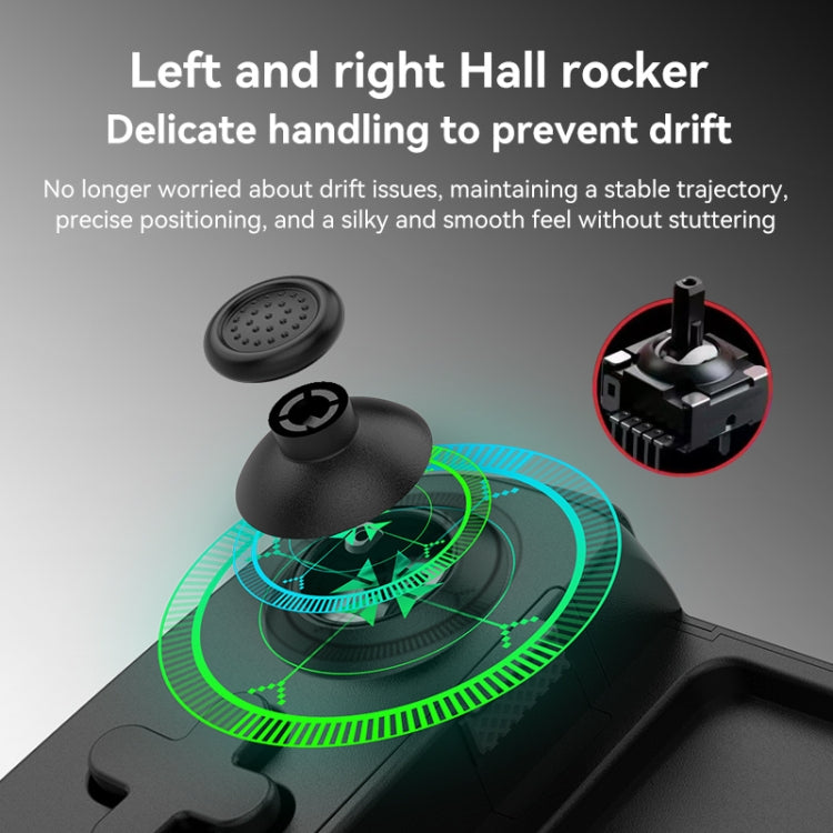 D6 Bluetooth Retractable Gamepad Dual Hall Six-Axis Somatosensory For Android/IPhone /Switch, D6 Black, D6 White Black, D6 White Red
