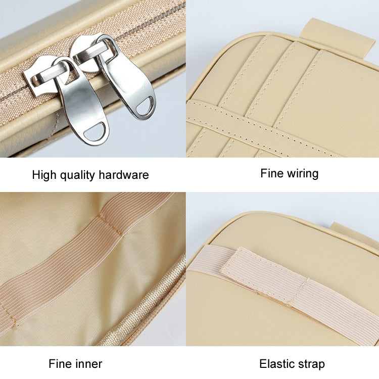 Car Driver License Storage Bag Sun Visor Sunglasses Card Holder, Beige, Gray, Black, Brown