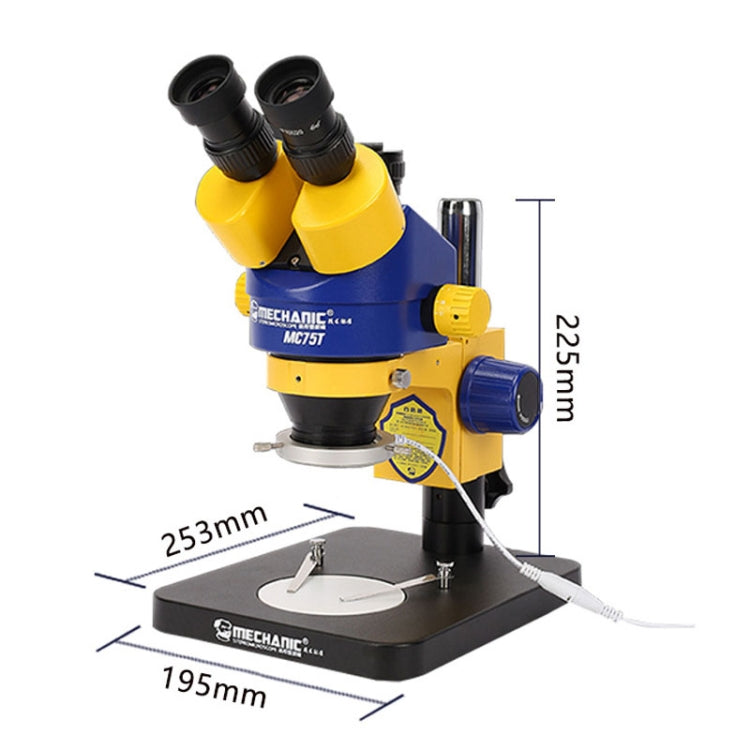 Trinocular Stereo Microscope Industrial Grade Can Connect To HD Display, MECHANIC MC-75TB1, MECHANIC MC-75TimatX