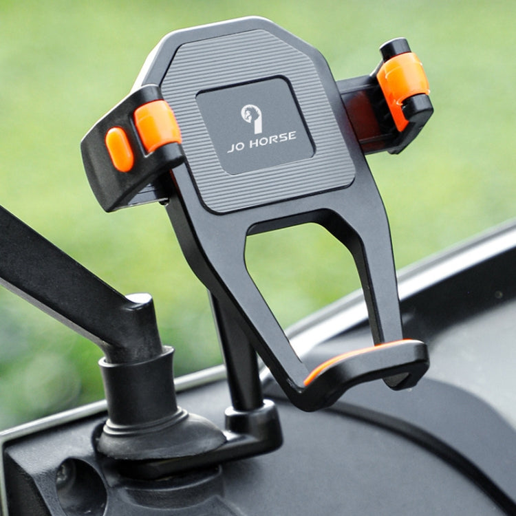 JO HORSE Aluminum Alloy Bicycle Riding Mobile Phone Navigation Roller Fixed Bracket, Titanium Handlebar