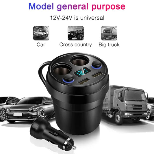 Chargeur de voiture avec prise double USB allume-cigare pour téléphone portable