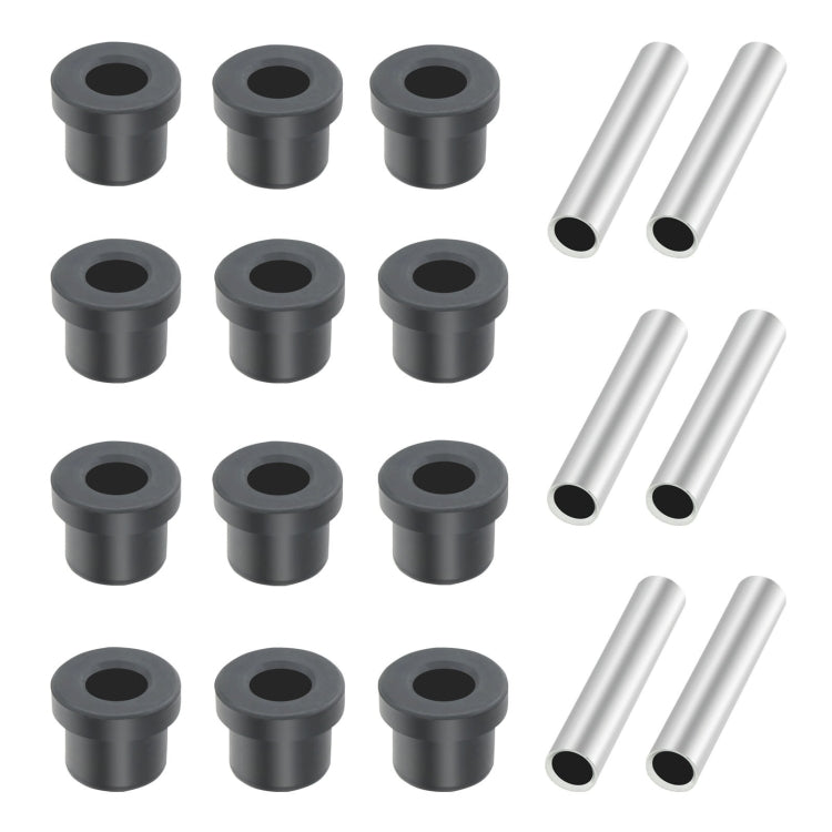 For EZGO TXT Golf Cart Steel Plate Rubber Sleeve Iron Sleeve Kit, 12pcs Rubber Sleeve+ 6pcs Iron Sleeve