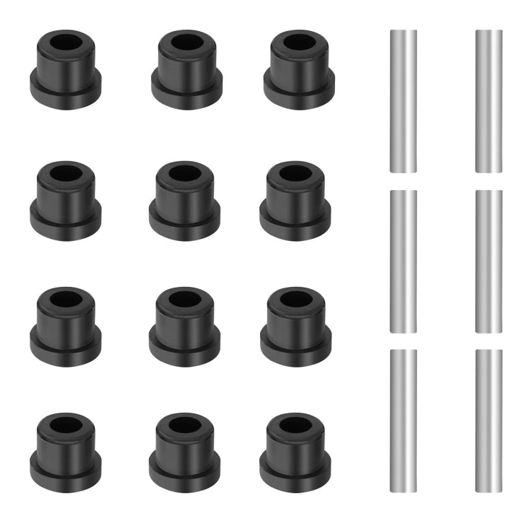 For EZGO TXT Golf Cart Steel Plate Rubber Sleeve Iron Sleeve Kit, 12pcs Rubber Sleeve+ 6pcs Iron Sleeve