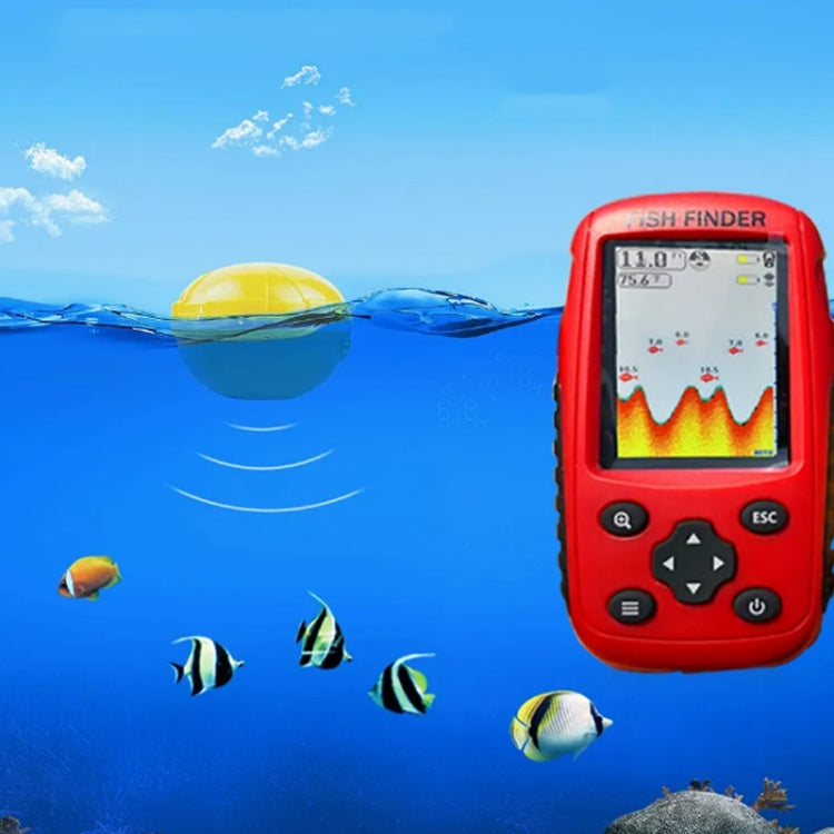 Wireless Ultrasonic Fish Finder Sonar Underwater Visual HD Angler Detector, FF998