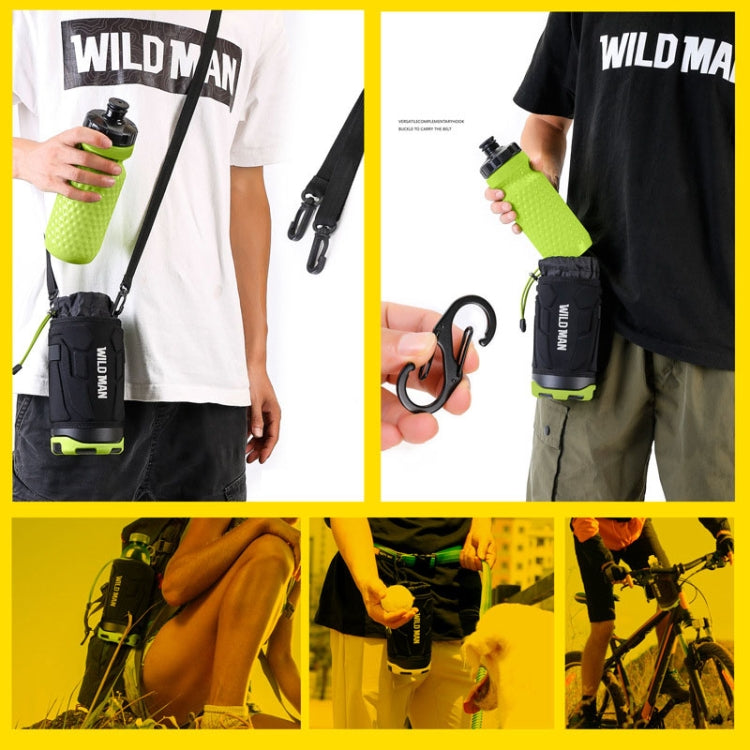 WILD MAN R1 1L Mountain Bike Water Bottle Bag Scooter Handlebar Tool Kit, Black Red, Black Green, Dark Blue