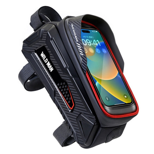 WILD MAN M30 1L Sac de cadre de vélo de montagne à coque rigide avec écran tactile en TPU, M30 (noir), M30 (noir rouge)