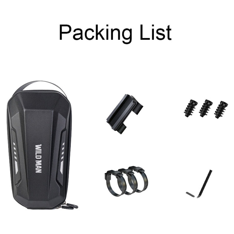 WILD MAN Scooter EVA Hard Shell Front Bag Folding Bicycle Quick Release Hanging Bag, GD9X 2L, GD9X Plus 3L