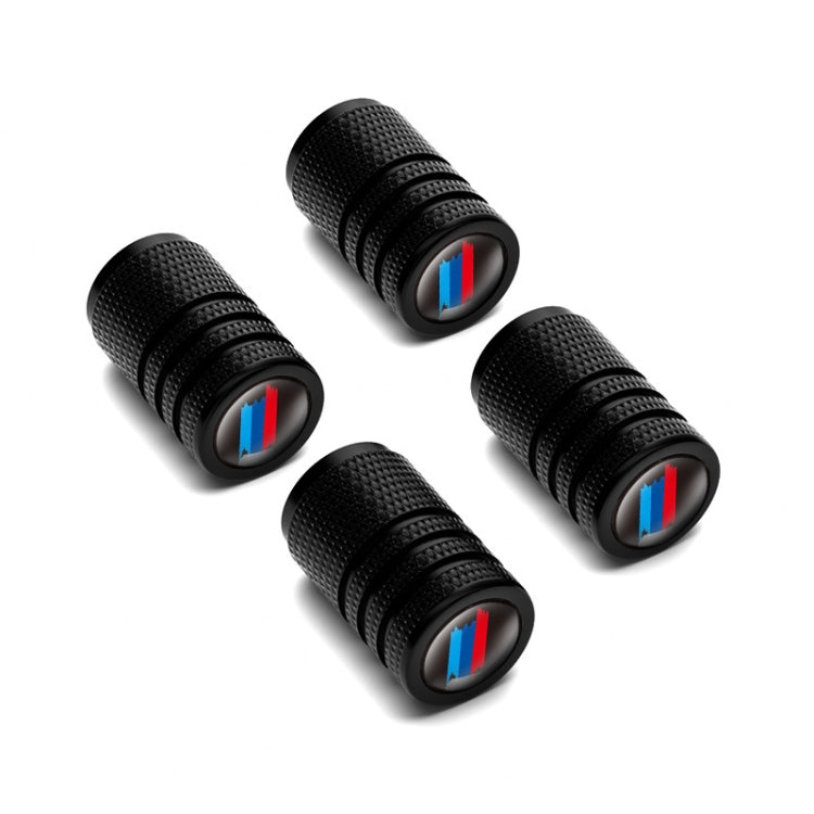 Aluminium Alloy Checkered Tricolour Car Wheel Decorative Valve Cap, Black, Silver, Red