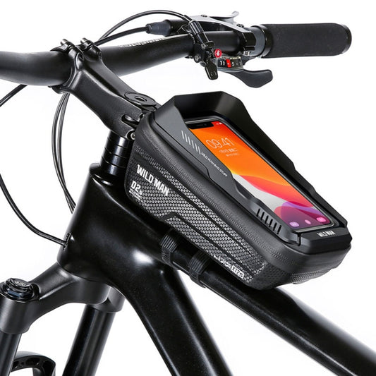 WILD MAN XT2S 1L Sac de cadre avant de VTT à coque rigide en EVA, sac de téléphone étanche pour cyclisme, XT2S