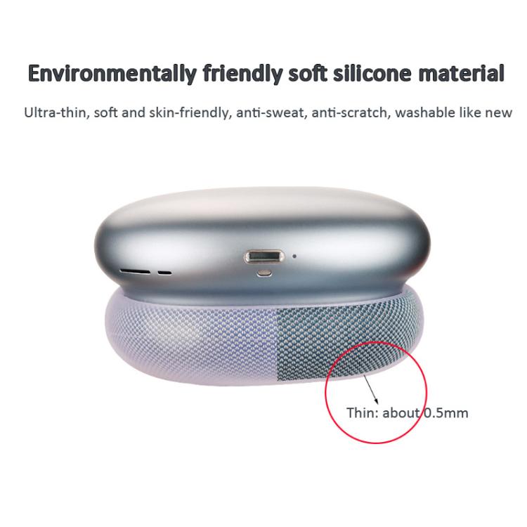 For AirPods Max Headphones Ear Cap Cover Replacement Part, Transparent Black, Transparent, Transparent Purple