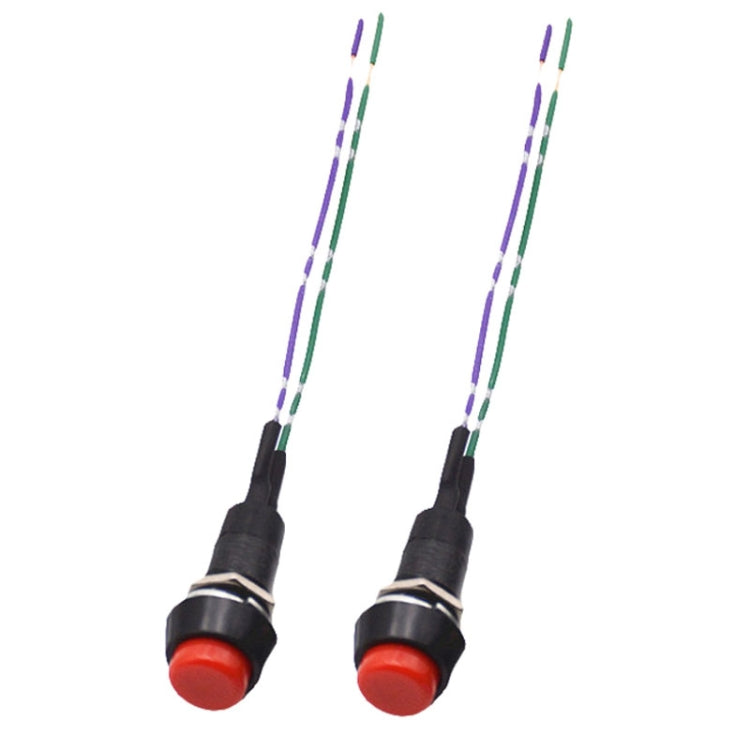2pcs Car Modification Horn Switch Universal Button Modification Small Switch, Red Button, Green Button