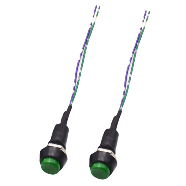 2pcs Car Modification Horn Switch Universal Button Modification Small Switch, Red Button, Green Button