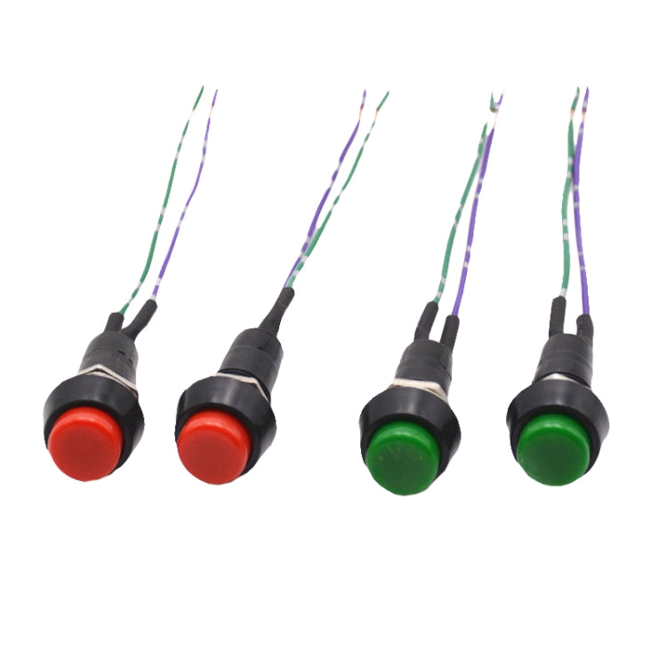 2pcs Car Modification Horn Switch Universal Button Modification Small Switch, Red Button, Green Button
