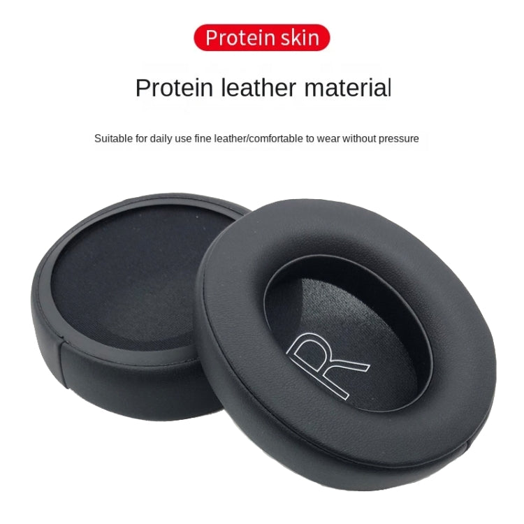 1pair For Microsoft Xbox Series Headphones Leather Foam Cover Earmuffs, Leather Black