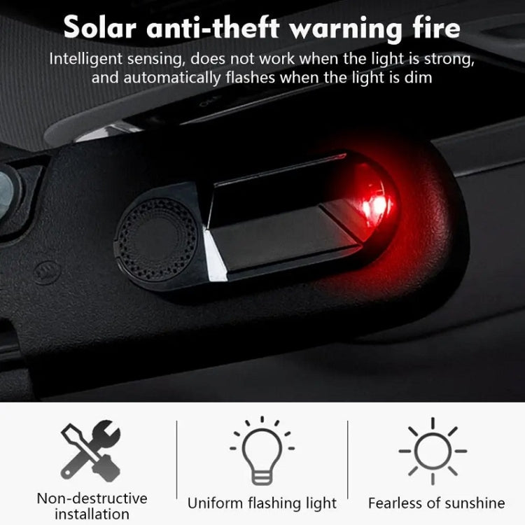 Car Solar Anti-Theft Alarm LED Warning Light With Aromatherapy