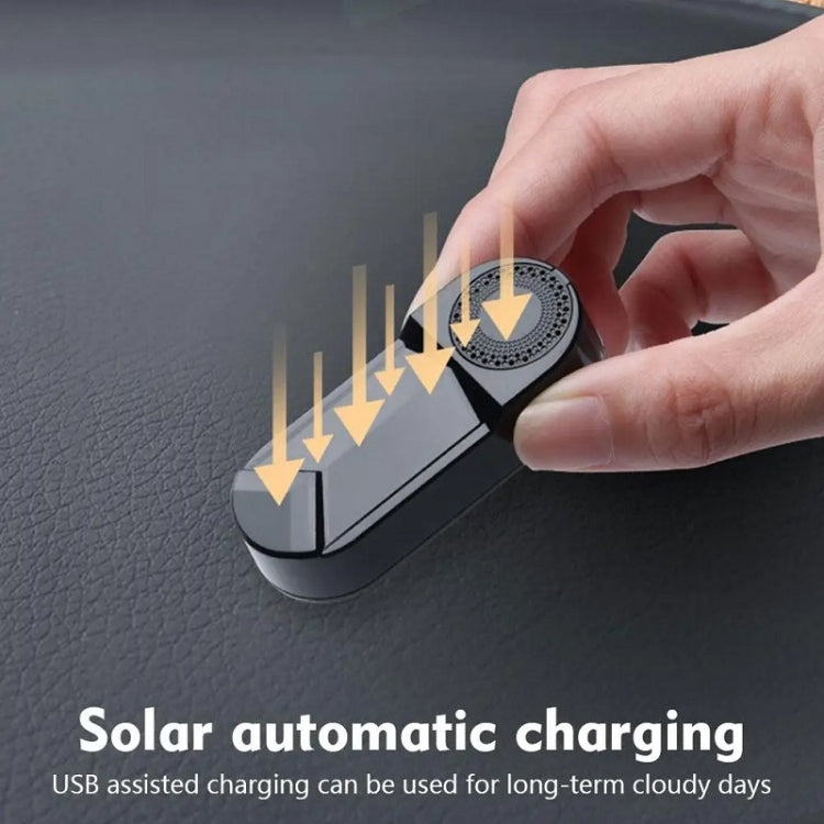 Car Solar Anti-Theft Alarm LED Warning Light With Aromatherapy