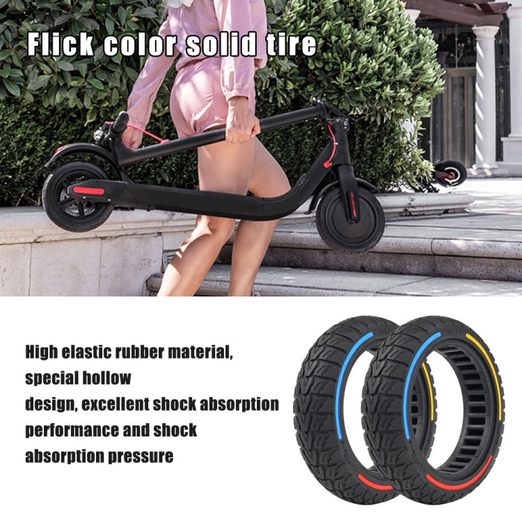 Pneus tout-terrain alvéolés colorés 10 x 2,5-7 pouces pour trottinette Xiaomi 4 / 4 Pro, 10 x 2,5-7 (Tricolore), 10 x 2,5-7 (Jaune), 10 x 2,5-7 (Rouge)