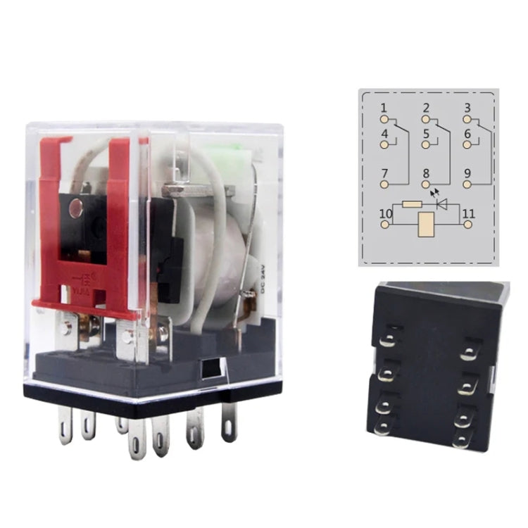 YIJIA YJ2N-GS 8-Pin 2 Way Small Electromagnetic Relay, YIJIA YJ2N-GS