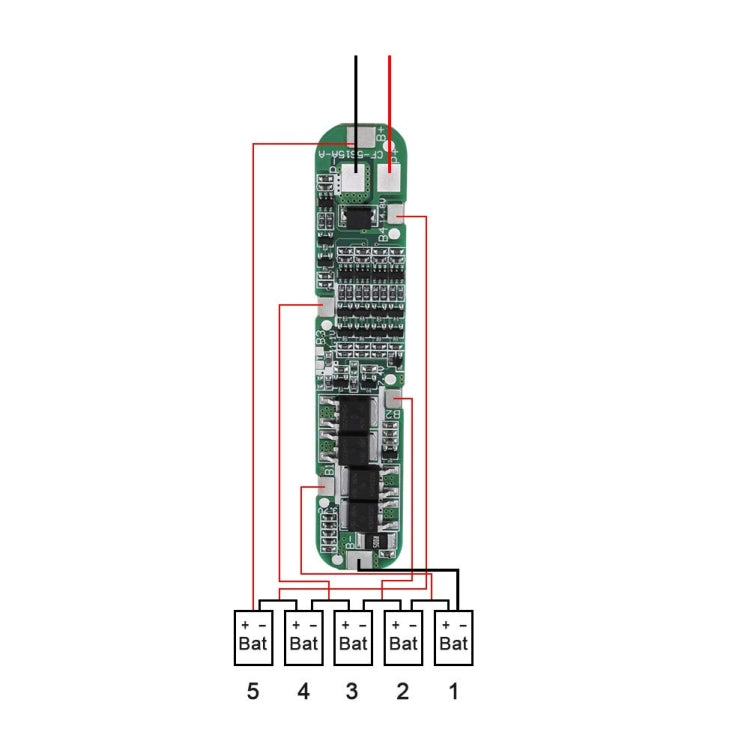 5 Strings 18.5V 18650 Lithium Battery Protection Board Anti-overcharge Overdischarge 21V Solar Battery Protection Board, 5S 18.5V