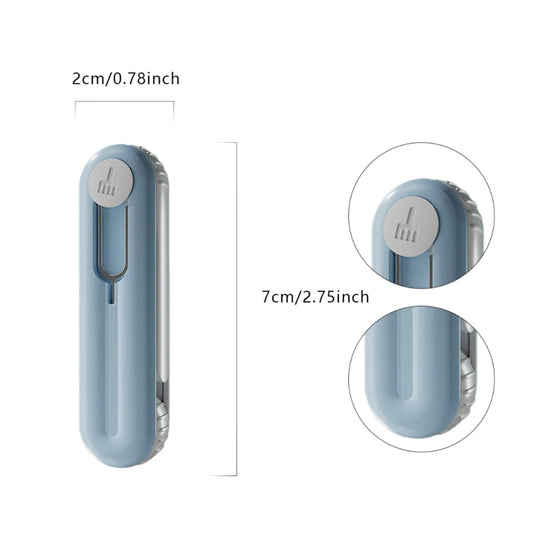Bluetooth Earphone Cleaning Artifact Phone Dust Removal Tool Multi-Function Cleaning Brush, Sky Blue, Grey