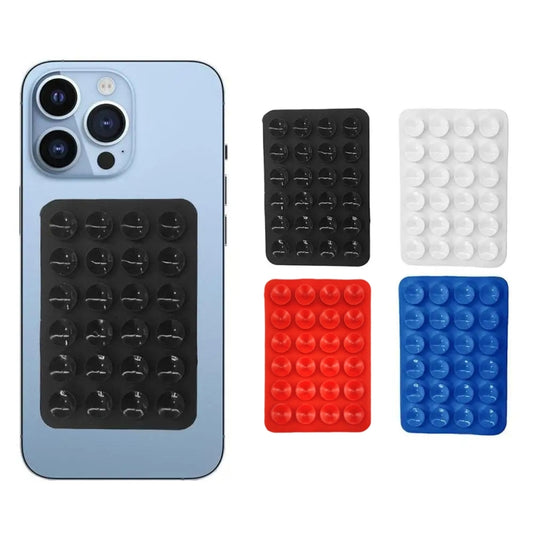 Mobile Phone Silicone 24 Square Shaped Suction Cup Mobile Phone Back Stickers
