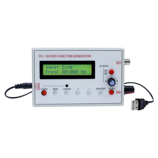 FG-100  1Hz-500kHz DDS Function Signal Generator Frequency Counter, FG-100