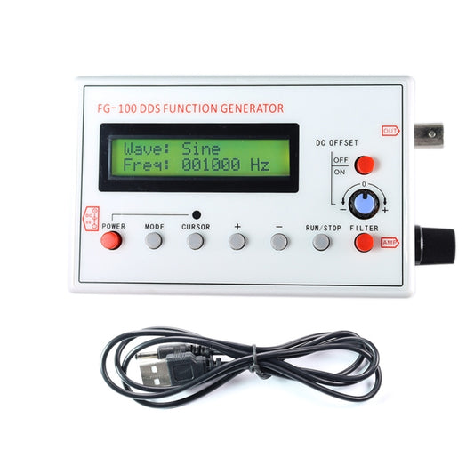 FG-100  1Hz-500kHz DDS Function Signal Generator Frequency Counter, FG-100