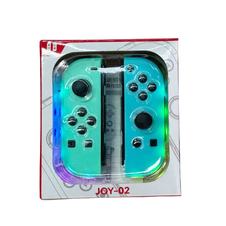 JOY-02 Gaming linker und rechter Griff mit RGB-Beleuchtung Body-Sense-Bluetooth-Gamepad für Switch / Switch OLED / Switch Pro / Switch Lite / Switch Joycon, Blau Rot, Grün Blau, Weiß