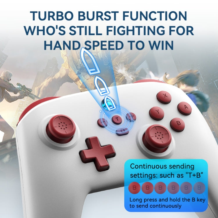 Wireless Bluetooth Gamepad With Wakeup Vibration Body Gamepad For Switch / Android / Apple / PC, Black, Green, Pink