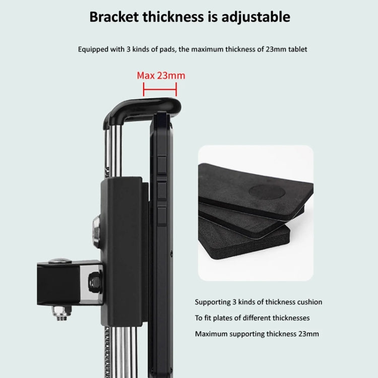 Tablet Wall Mount Holder Foldable Extendable Aluminum Alloy Mount With Anti Theft Security Lock, With Lock Long Arm
