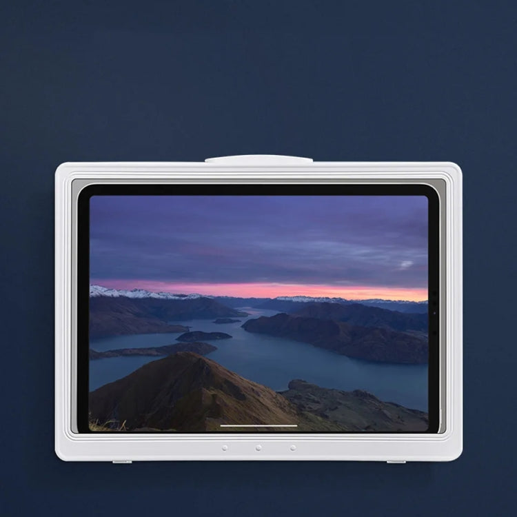 Waterproof Shower Tablet Holder Case Bathroom Kitchen Wall Mount Storage Box For IPad, Tablet Black, Tablet White