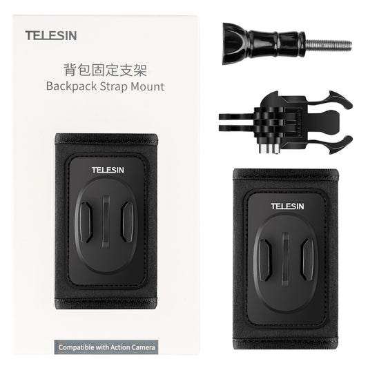 TELESIN Backpack Shoulder Strap Bracket Mount for GoPro Hero / Insta360 / SJCAM / DJI Action Accessories, Only Strap Mount, Set A, Set B