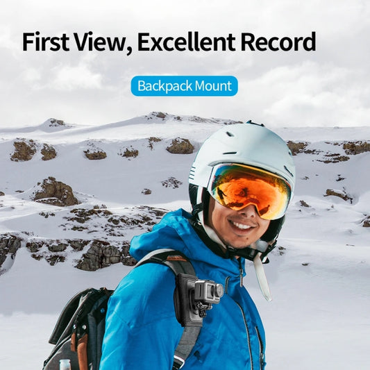 TELESIN Backpack Shoulder Strap Bracket Mount for GoPro Hero / Insta360 / SJCAM / DJI Action Accessories, Only Strap Mount, Set A, Set B