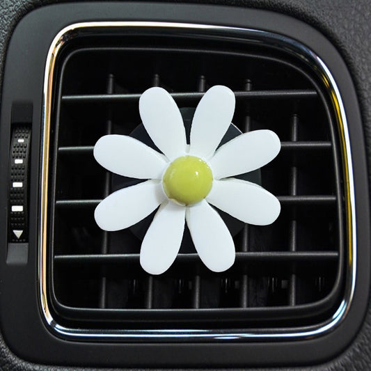 Clip de ventilation décoratif coloré en forme de marguerite pour aromathérapie, bleu