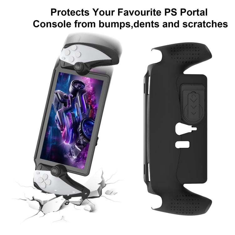 For PlayStation Portal Handle JYS TPU Protective Case With Stand, With Stand(Black), With Stand(White)